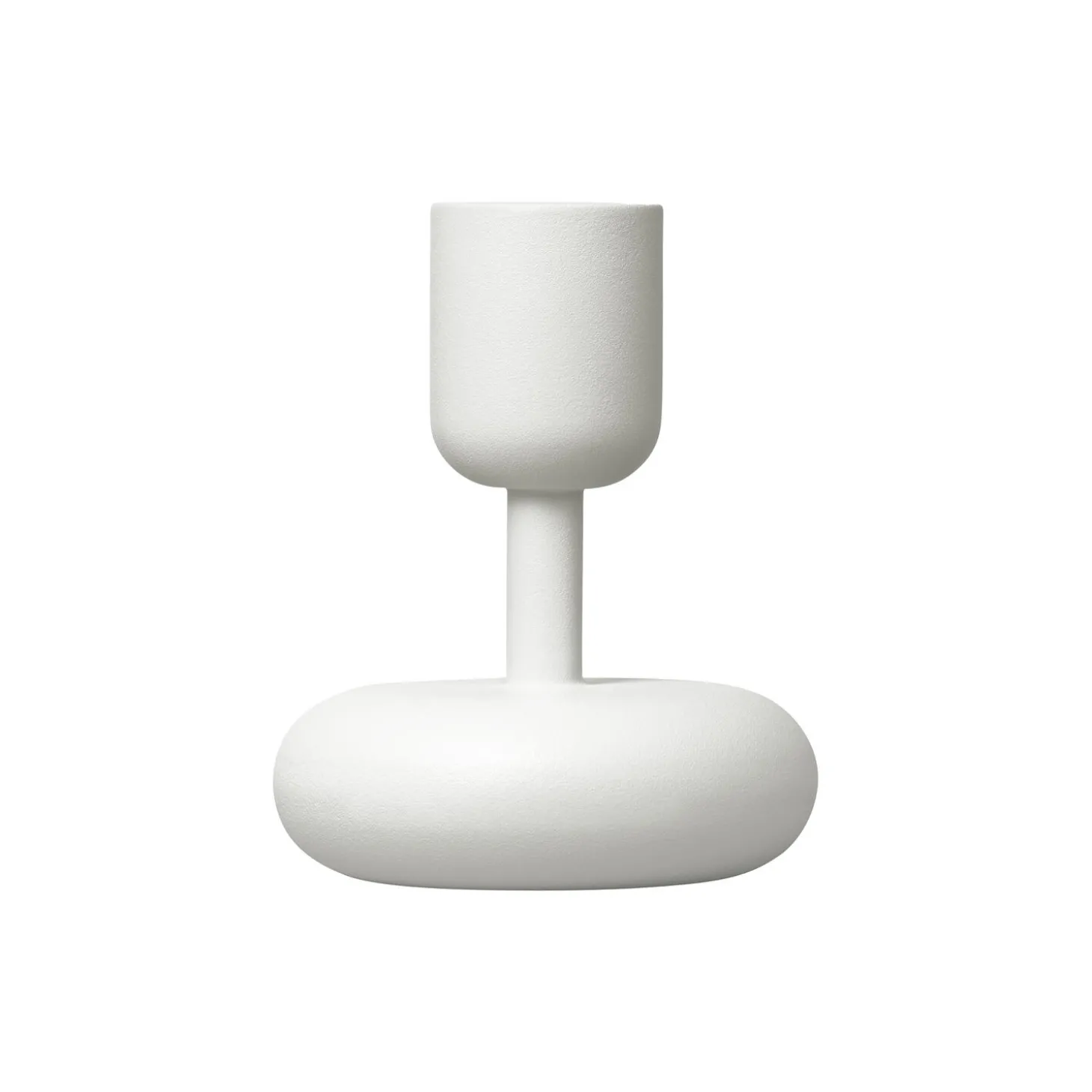 Nappula lysestage, hvid