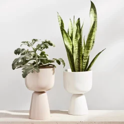 Nappula urtepotte small, hvid