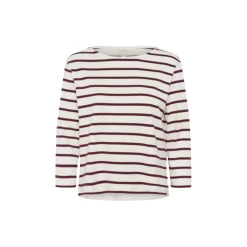 NelaPW T-shirt, tawny port stripe