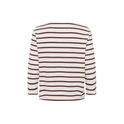 NelaPW T-shirt, tawny port stripe