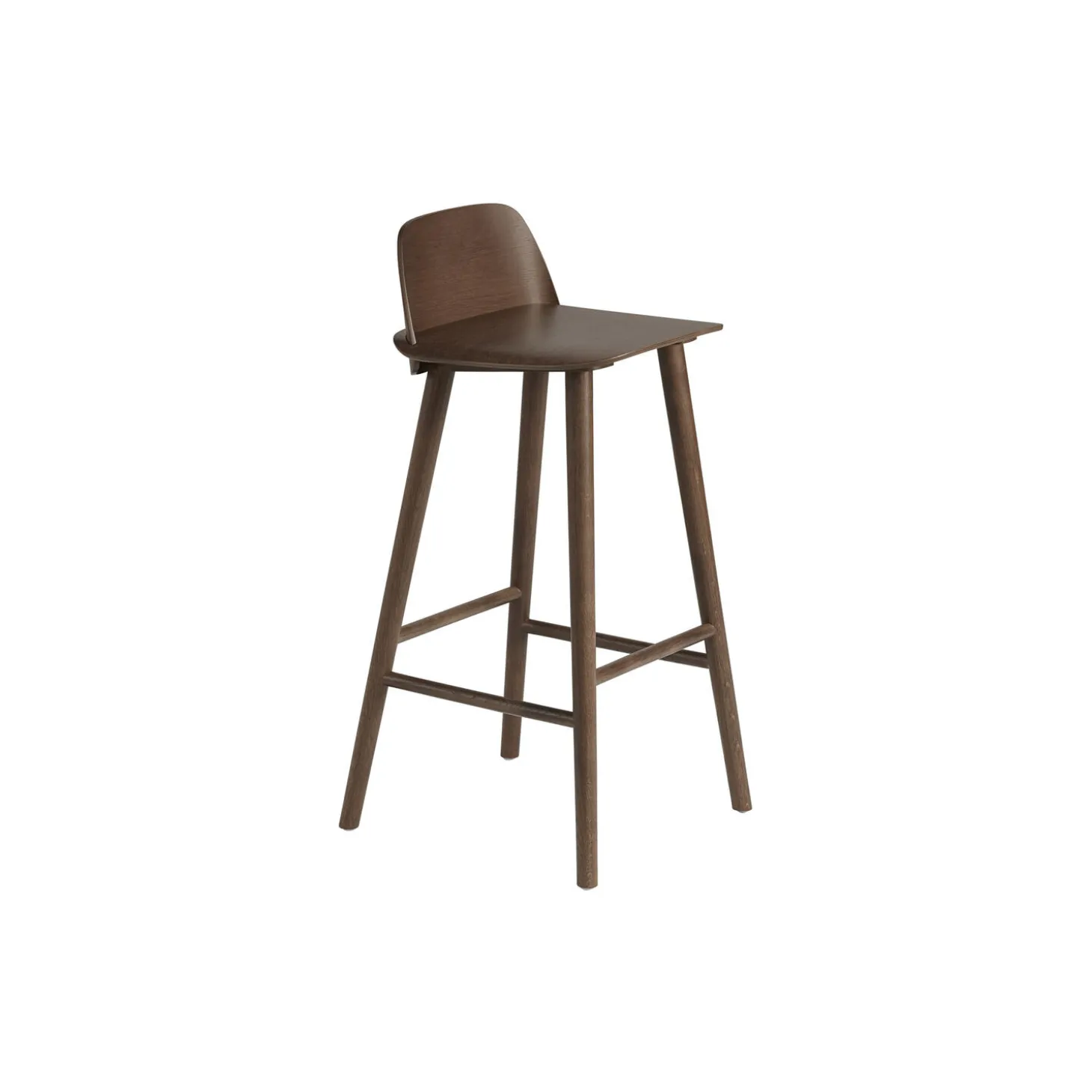 Nerd Bar stool, stained dark brown