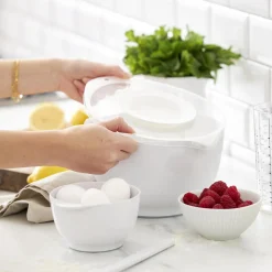 NEW Margrethe røreskål m. piskelåg, hvid