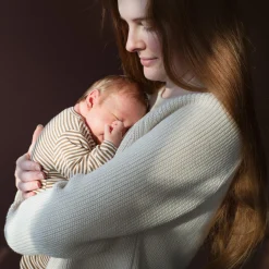 Newborn Suit, almond/offwhite