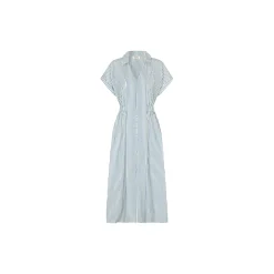 Nikkomd dress, white blue stripe