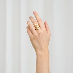 Nina ring, guldbelagt