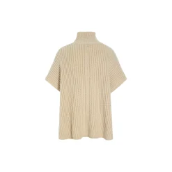 Nitto højhalset bluse, ivory