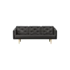 No. 1 2003 3 pers. sofa, dark grey/lakeret eg