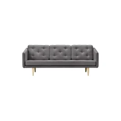 No. 1 2003 3 pers. sofa, grey/lakeret eg