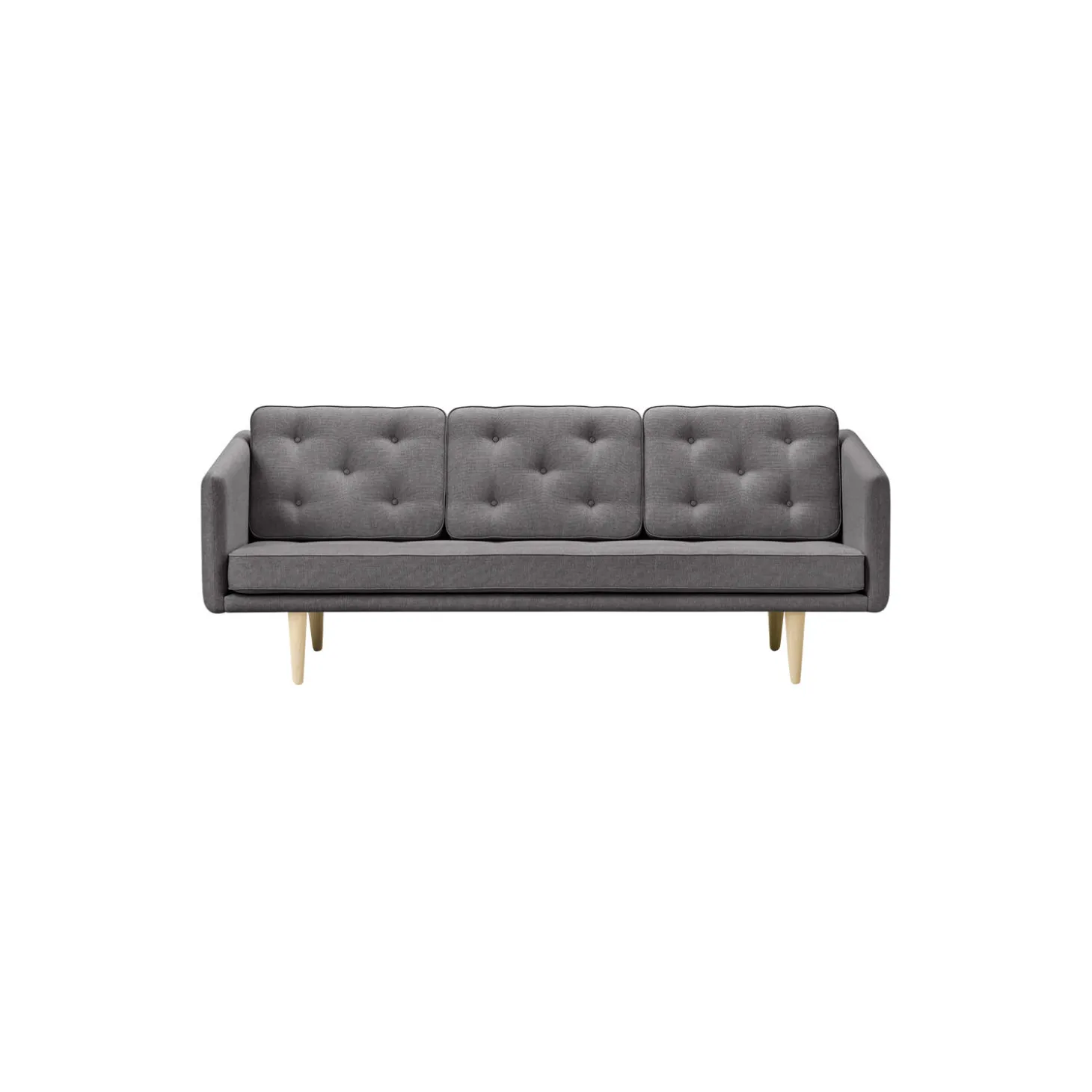 No. 1 2003 3 pers. sofa, grey/lakeret eg