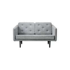 No. 1 2002 2 pers. sofa, grå/sortlakeret eg