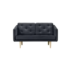 No. 1 2002 2 pers. sofa, navy/sæbebehandlet eg