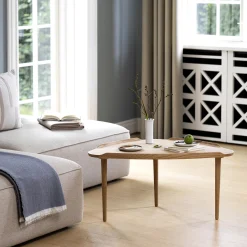 No. 55 Table, hvidolieret eg