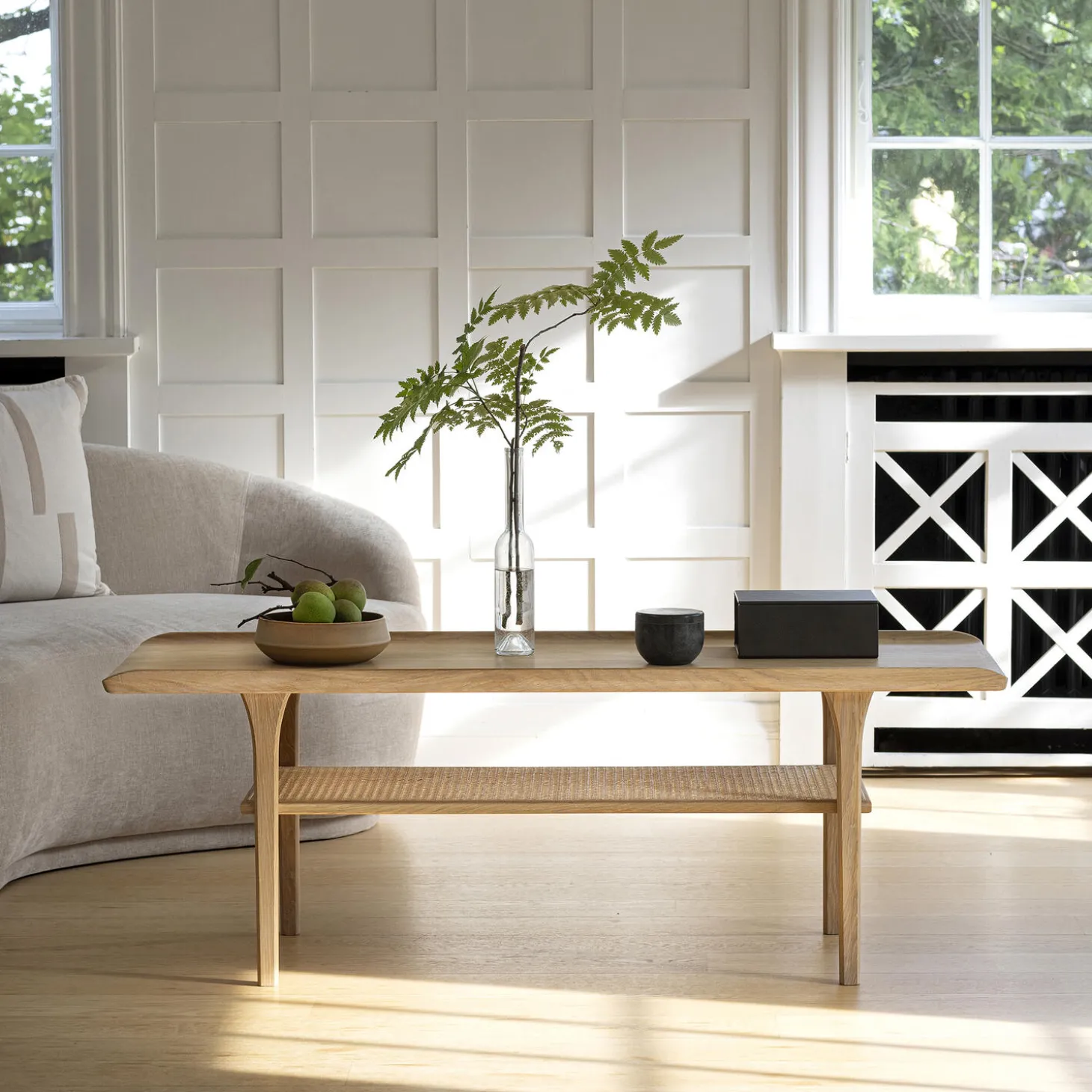 No. 25 Table, hvidolieret eg