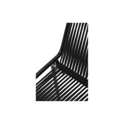 Noel Armrest Chair, black/black linen