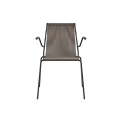 Noel Armrest Chair, black/dark grey wool