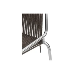 Noel Armrest Chair, steel/dark grey wool