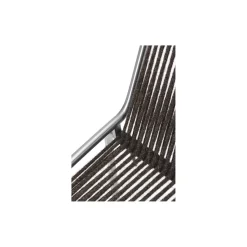 Noel Armrest Chair, steel/dark grey wool