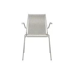 Noel Armrest Chair, steel/fair grey wool
