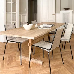 Noel Chair, black/nature linen