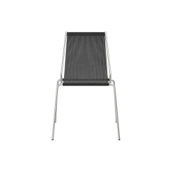 Noel Chair, steel/black linen