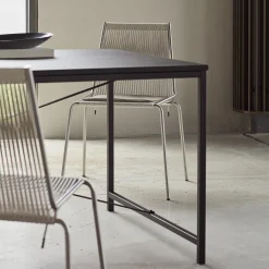 Noel Chair, steel/nature linen