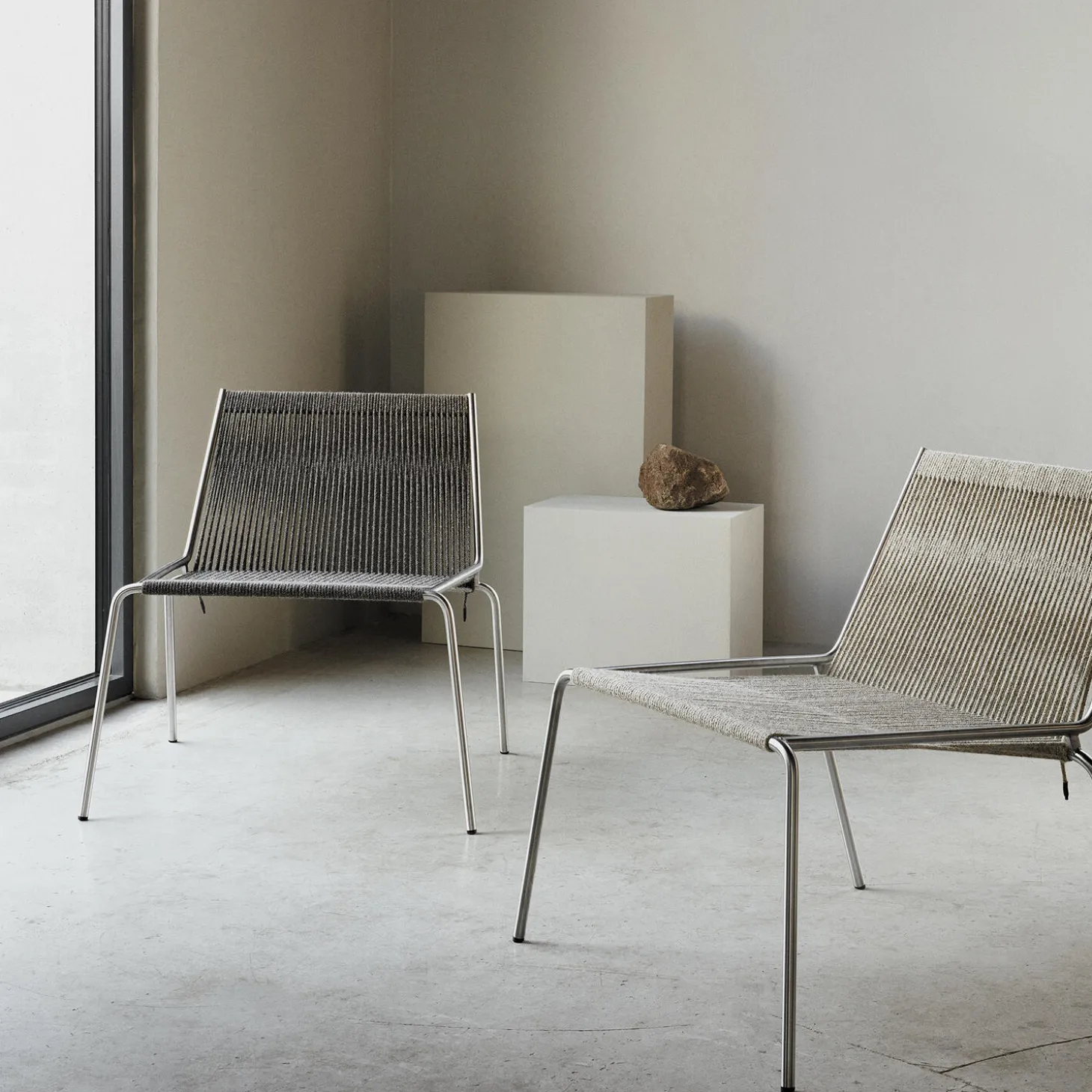 Noel Lounge Chair, black/black linen