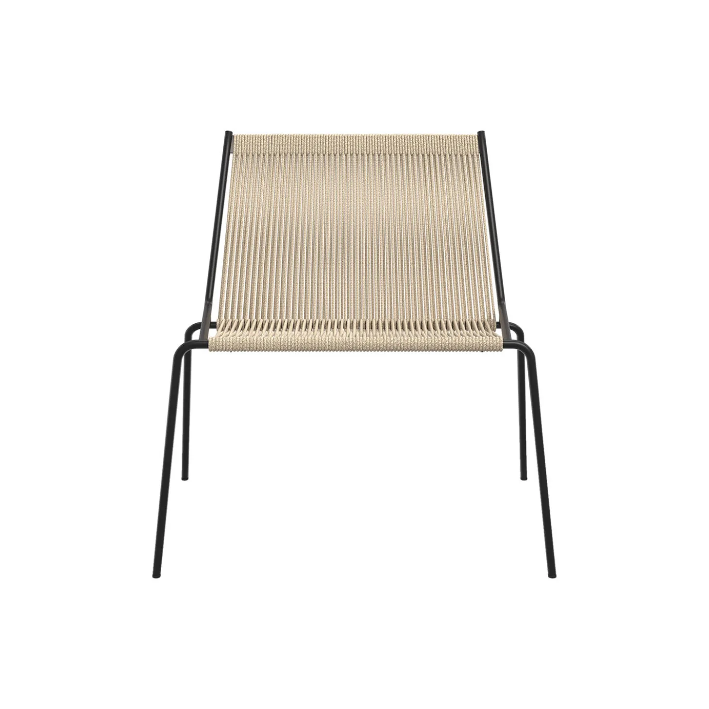 Noel Lounge Chair, black/nature linen