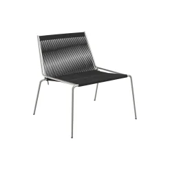 Noel Lounge Chair, steel/black linen