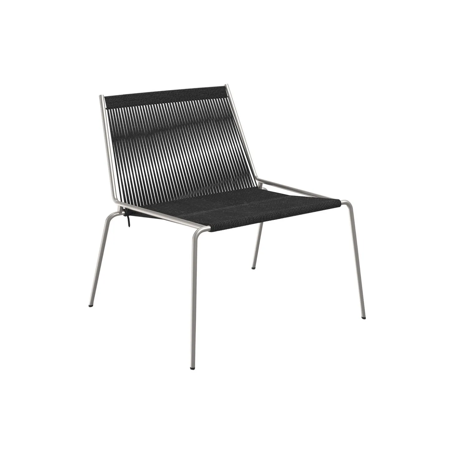 Noel Lounge Chair, steel/black linen