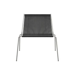 Noel Lounge Chair, steel/black linen