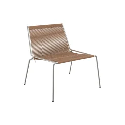 Noel Lounge Chair, steel/brown wool