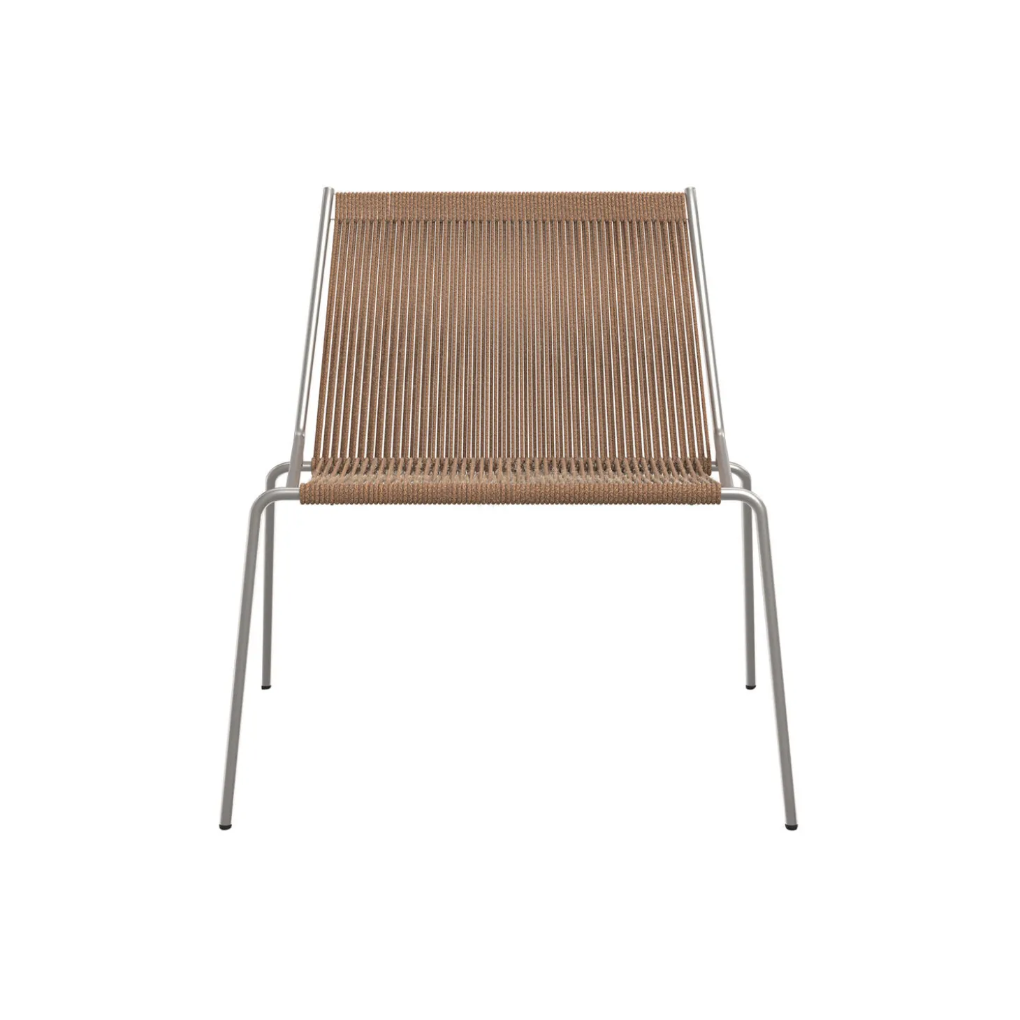 Noel Lounge Chair, steel/brown wool