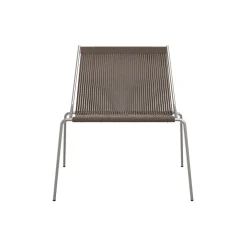 Noel Lounge Chair, steel/dark grey wool