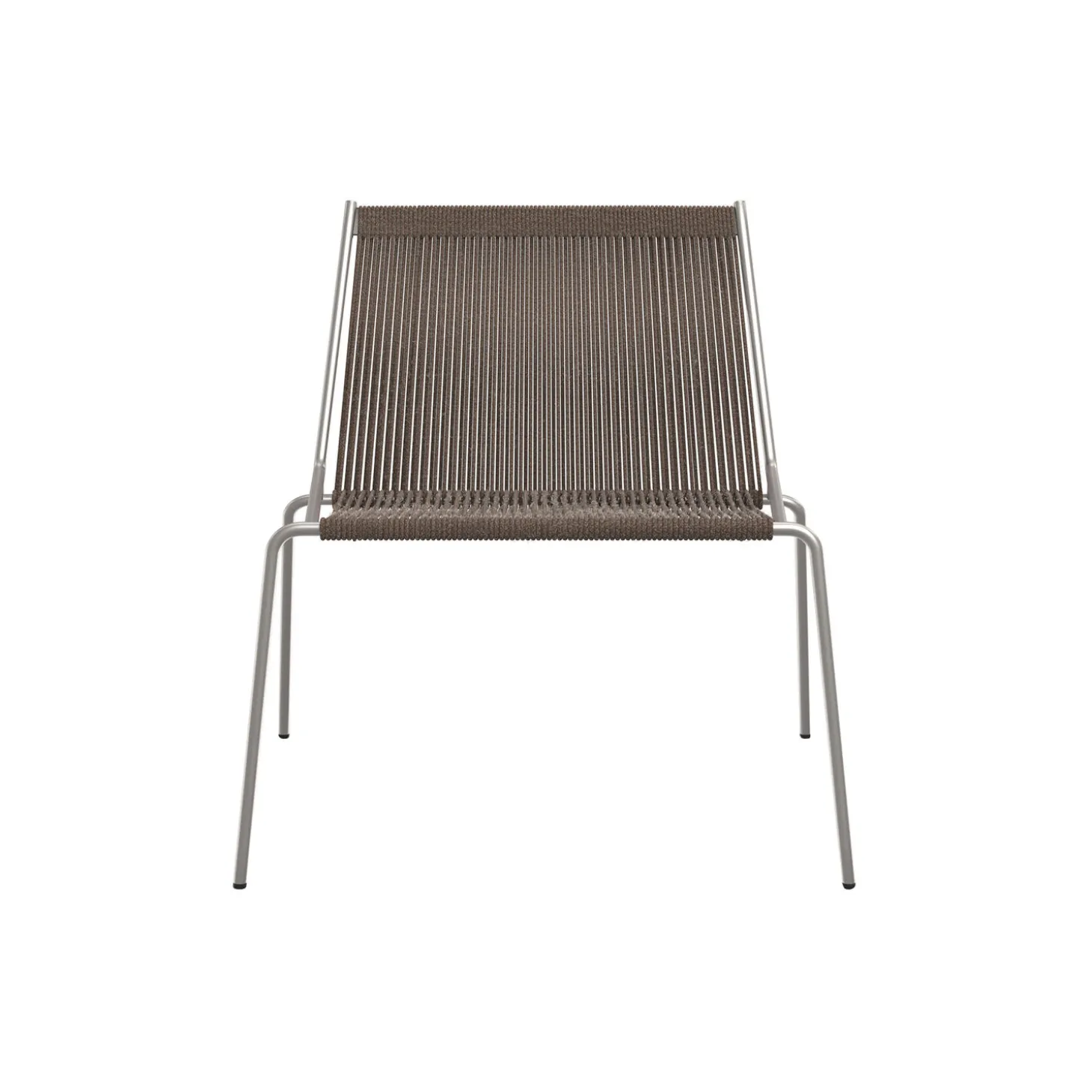 Noel Lounge Chair, steel/dark grey wool