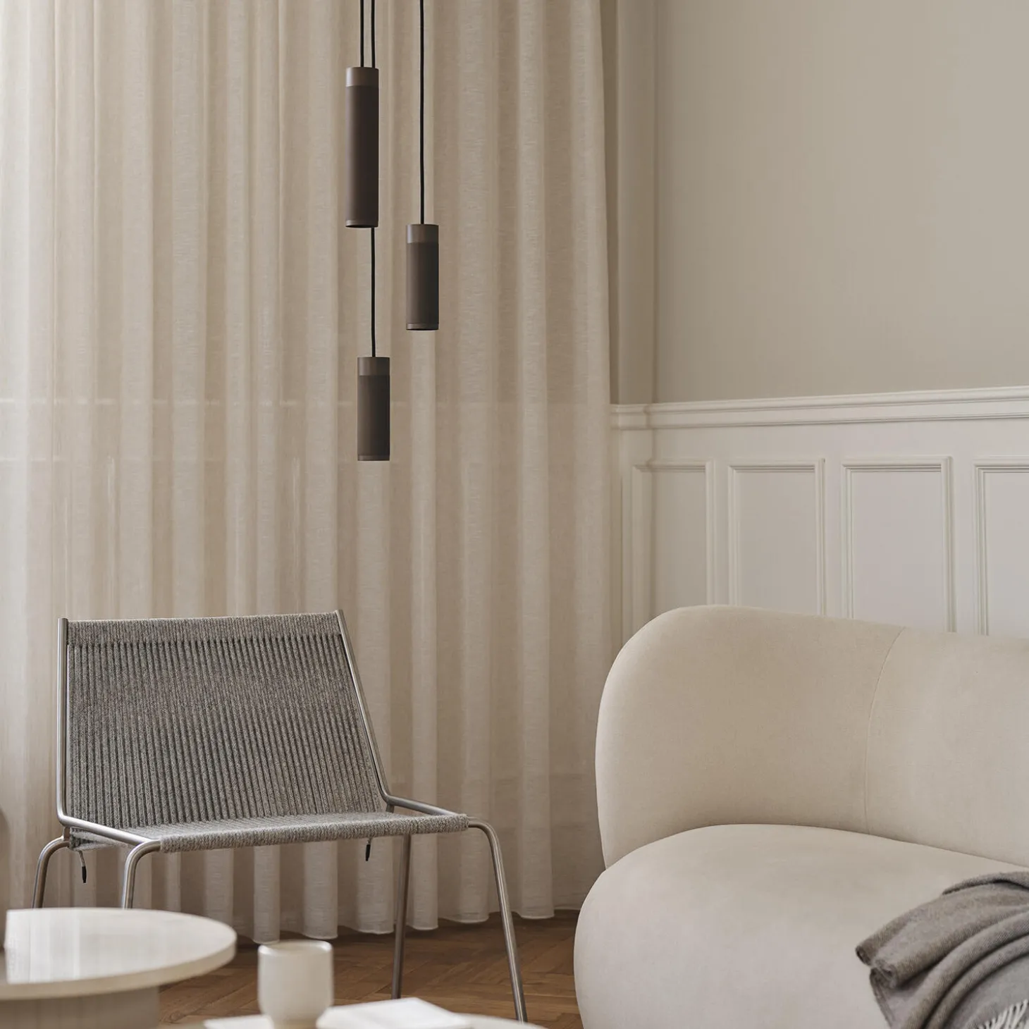 Noel Lounge Chair, steel/fair grey wool