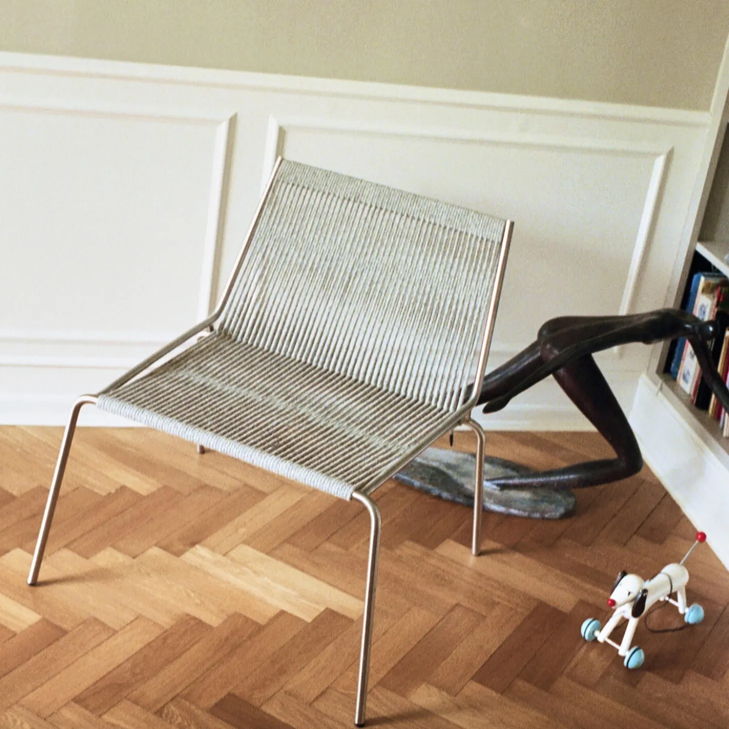 Noel Lounge Chair, steel/fair grey wool