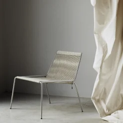 Noel Lounge Chair, steel/nature linen