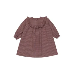 Noey Dress, indigo check