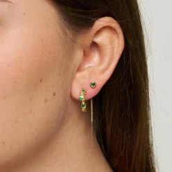 Noora Chain Øreringer, baby pink