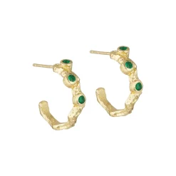 Noora Foil Øreringe, green