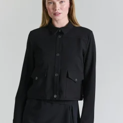 Noru kort jakke, black