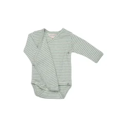 Nyfødt slå-om body, jade/offwhite