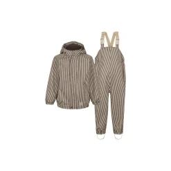 Oddy Rainwear Set, brown stripe
