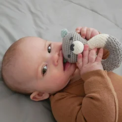 Oline bamse rangle, white/grey/blue