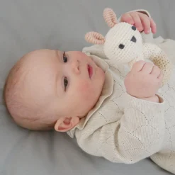 Oline kanin rangle, white/beige/rose