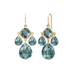 Olivia Chandelier Øreringe, midnight blue