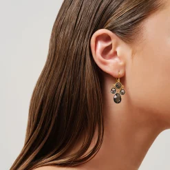 Olivia Chandelier Øreringe, midnight blue