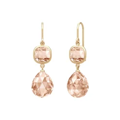 Olivia Earrings, gold/peach