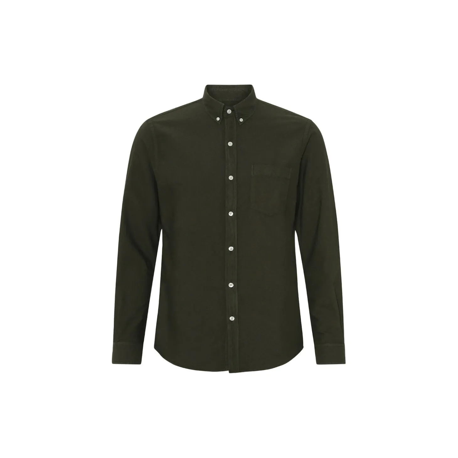 Organic Button Down Shirt, hunter green