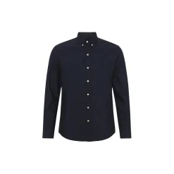 Organic Button Down Shirt, navy blue